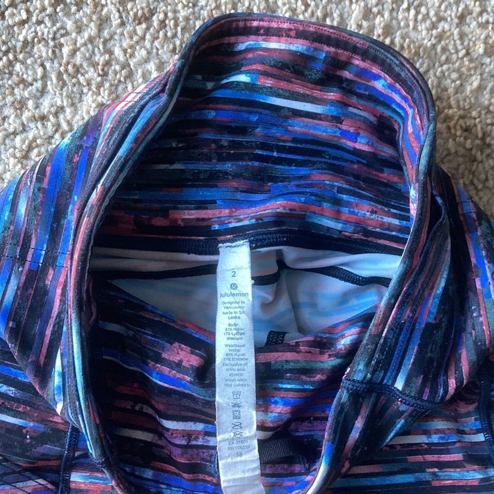 Lululemon Women’s Fast & Free 7/8 Tight II Nulux 25” Hinshu Alpine White Multi - Picture 5 of 10